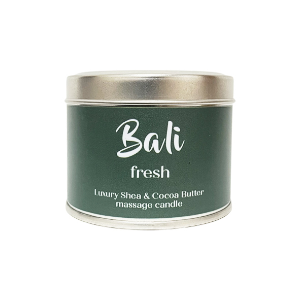 شمع ماساژ بالی 150g bali  شمع ماساژ معطر با کره شی باتر و کاکائو در رایحه‌های متنوع