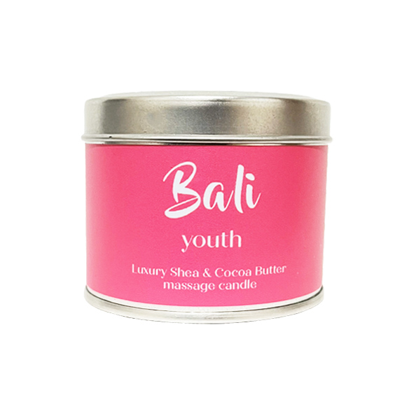 شمع ماساژ بالی 150g bali  شمع ماساژ معطر با کره شی باتر و کاکائو در رایحه‌های متنوع